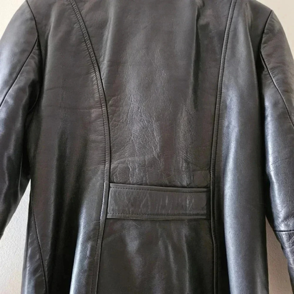 Rudsak Vintage Women's Double Breasted Moto Leather Biker Jacket Black Small. - Picture 12 of 16